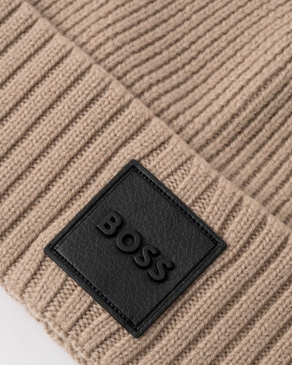 BOSS Orange Flavio Mens Beanie - Light Beige 275