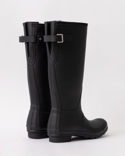 Hunter Original Tall Back Adjustable Womens Wellies - Black