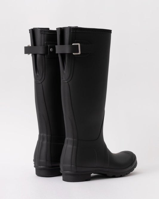 Hunter Original Tall Back Adjustable Womens Wellies - Black