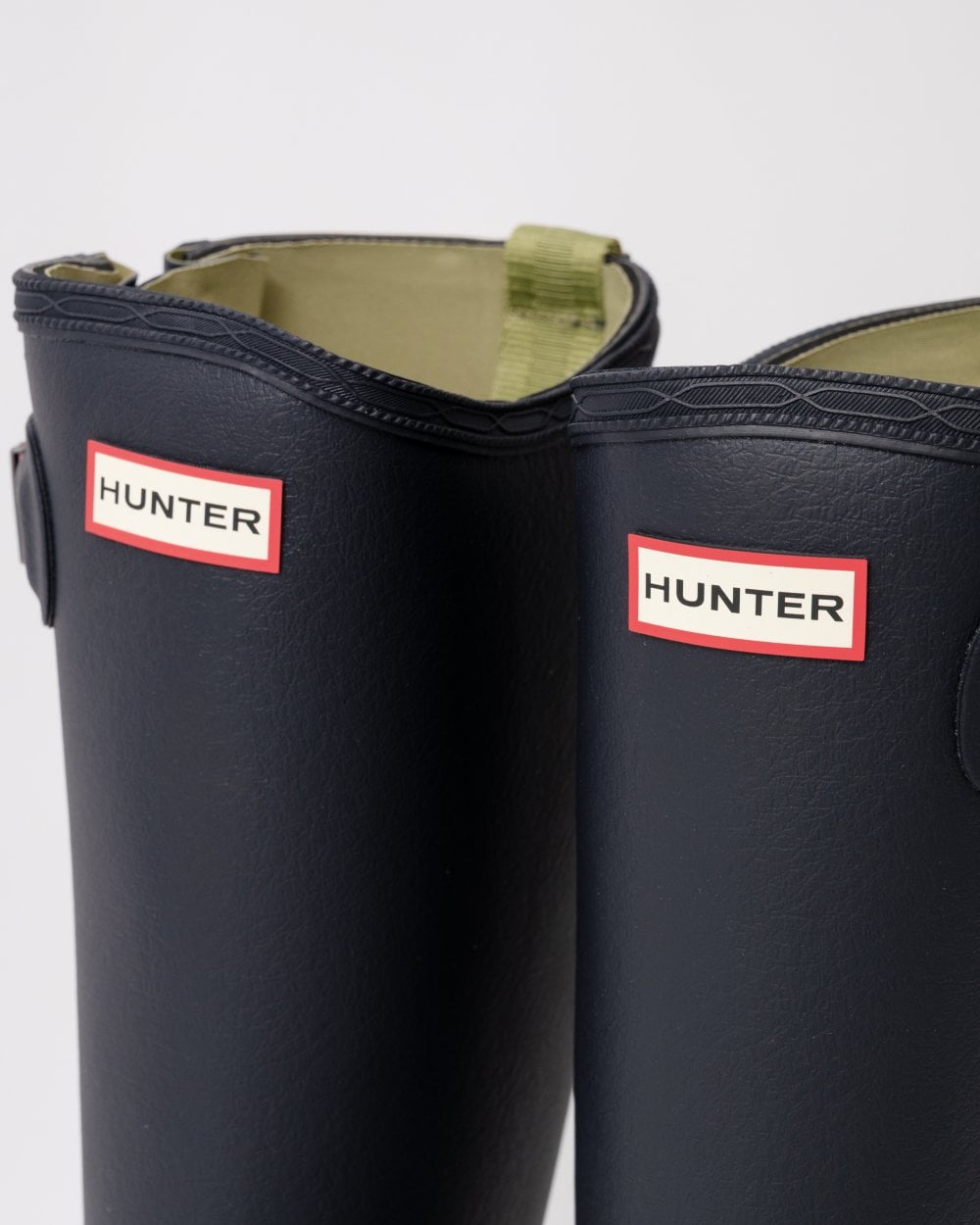 Hunter Balmoral Side Adjustable 3mm Neo Lined Tech Sole Womens Tall Boot - Navy/Peppercorn