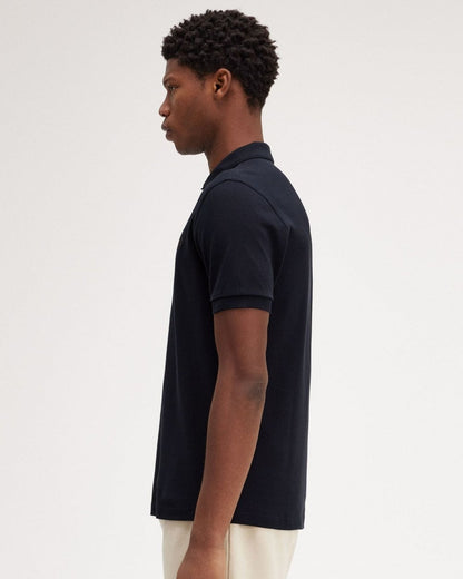 Fred Perry Mens Plain Signature Polo Shirt - Navy/Carrington Road Brick W71