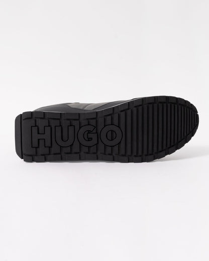 HUGO Icelin Runn Mens Mixed-Material Trainers with Branded Accents - Open Grey 060