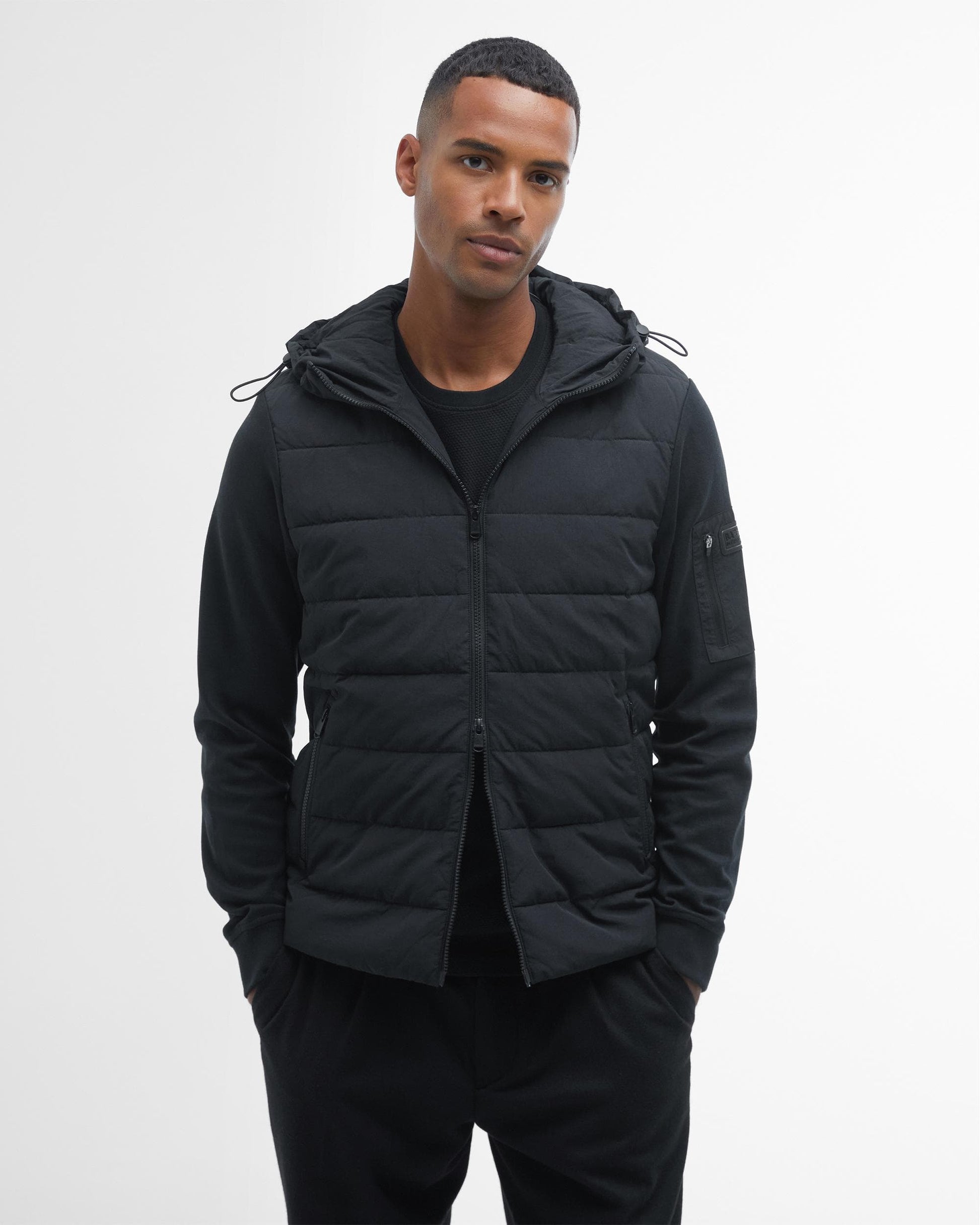 Barbour International Barbour International Stanley Mens Hooded Quilted Sweatshirt