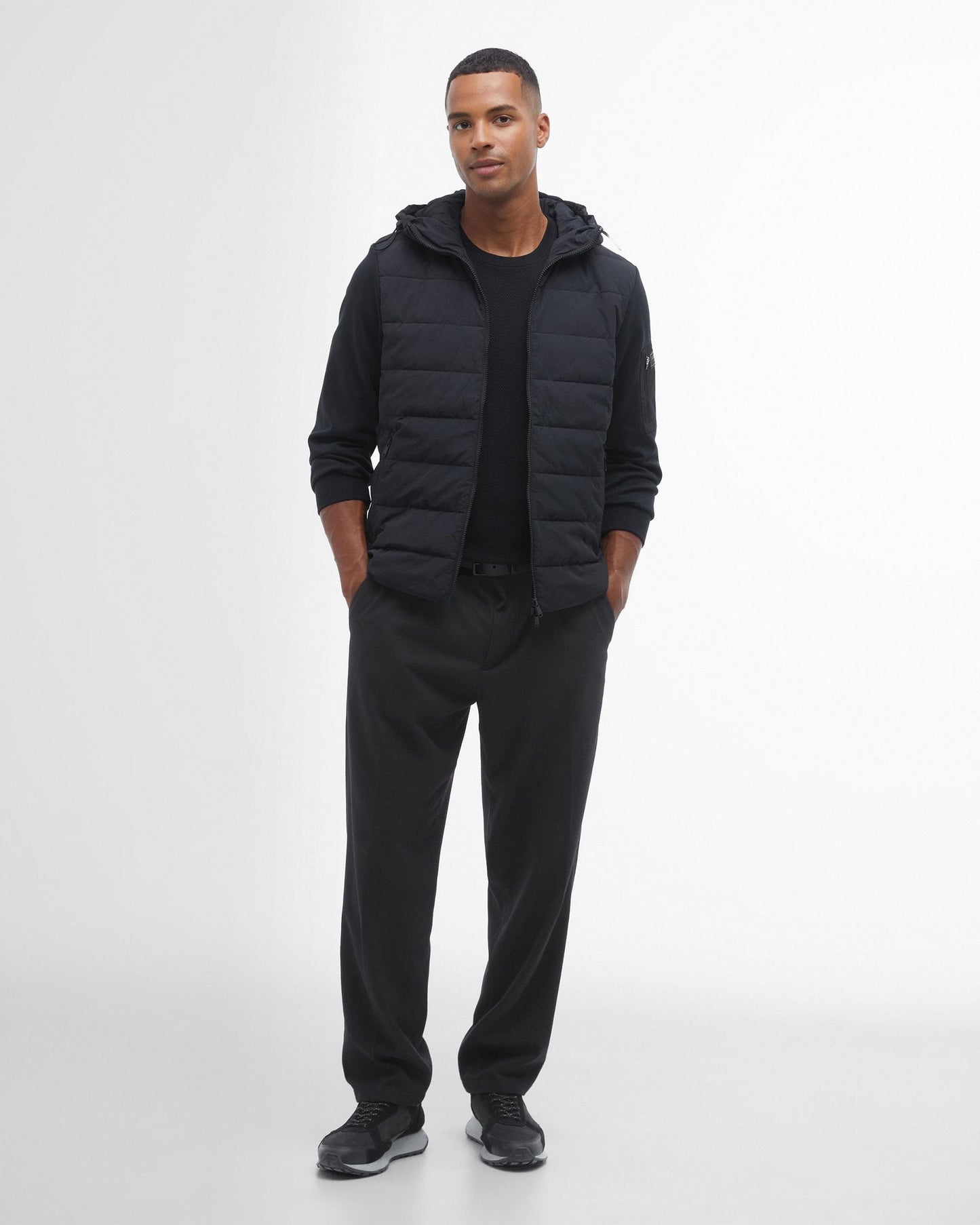Barbour International Barbour International Stanley Mens Hooded Quilted Sweatshirt