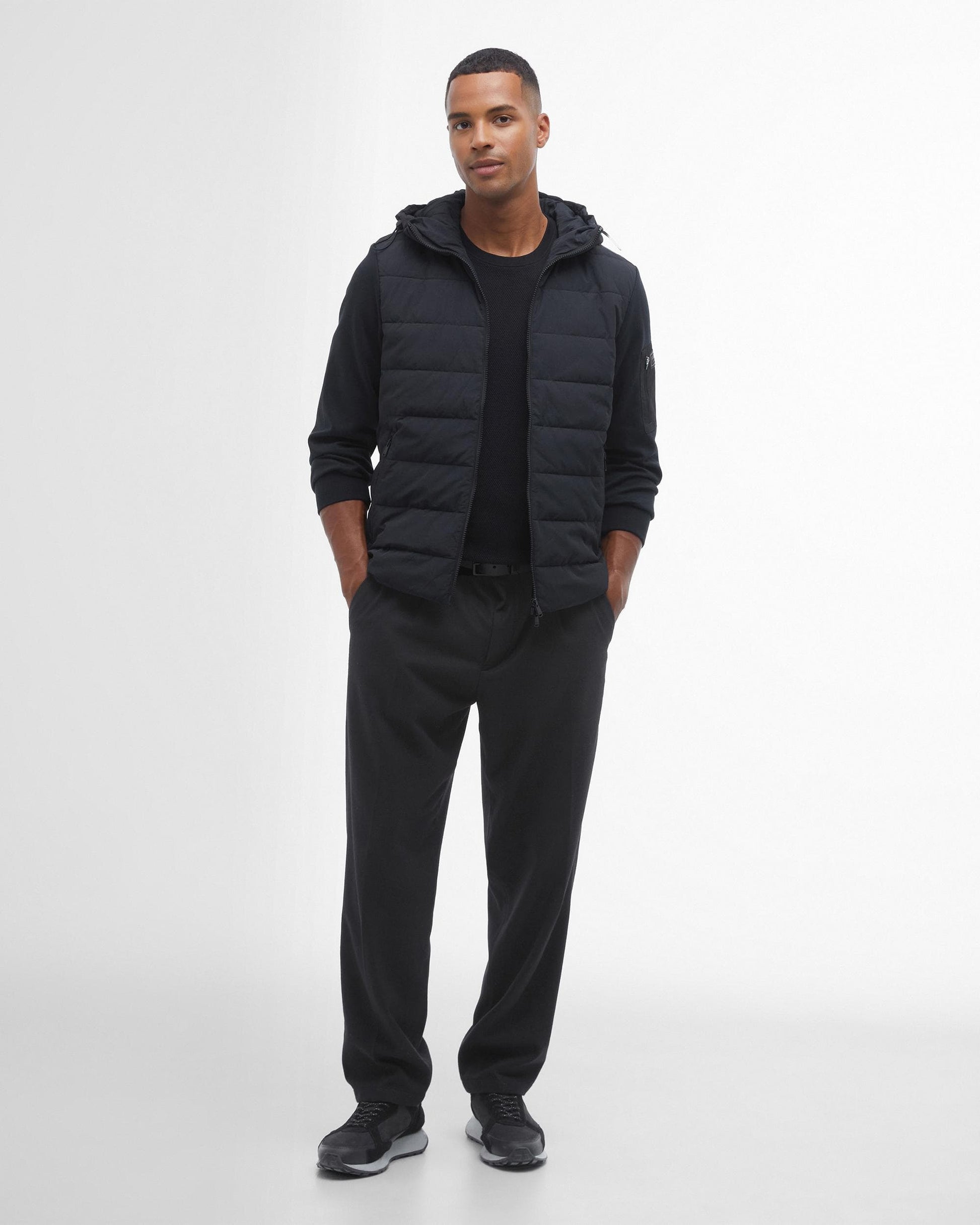 Barbour International Barbour International Stanley Mens Hooded Quilted Sweatshirt