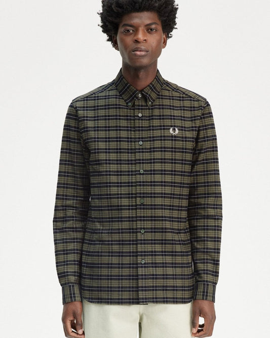 Fred Perry Fred Perry Mens Brushed Oxford Tartan Shirt