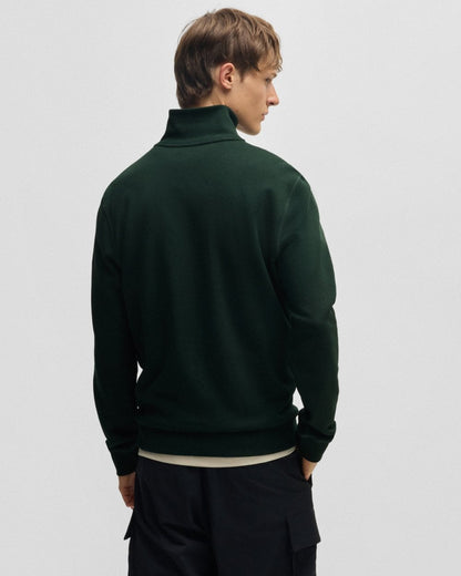 BOSS Orange Zetrust Mens 1/4 Zip Sweatshirt - Open Green 350