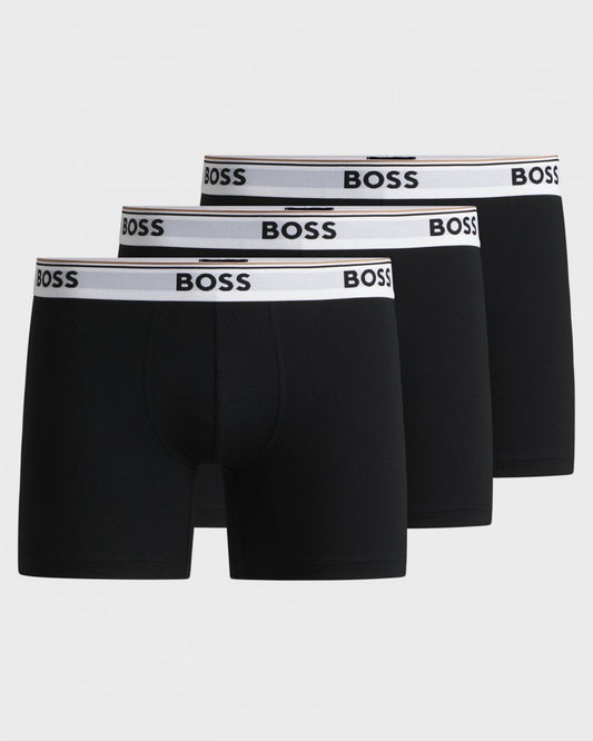 BOSS Orange Power Three Pack Mens Stretch Cotton Boxer Briefs With Logos NOS - Open Miscellaneous 994