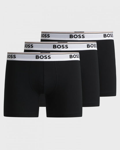 BOSS Orange Power Three Pack Mens Stretch Cotton Boxer Briefs With Logos NOS