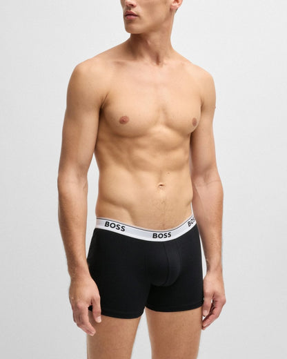 BOSS Orange Power Three Pack Mens Stretch Cotton Boxer Briefs With Logos NOS - Open Miscellaneous 994