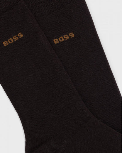 BOSS Orange 2-Pack Mens Regular Length Socks in a Cotton Blend NOS - Dark Brown 206
