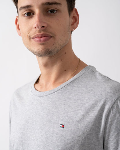 Tommy Hilfiger 3 Pack Mens T-Shirts - Grey Heather/Military Denim/White