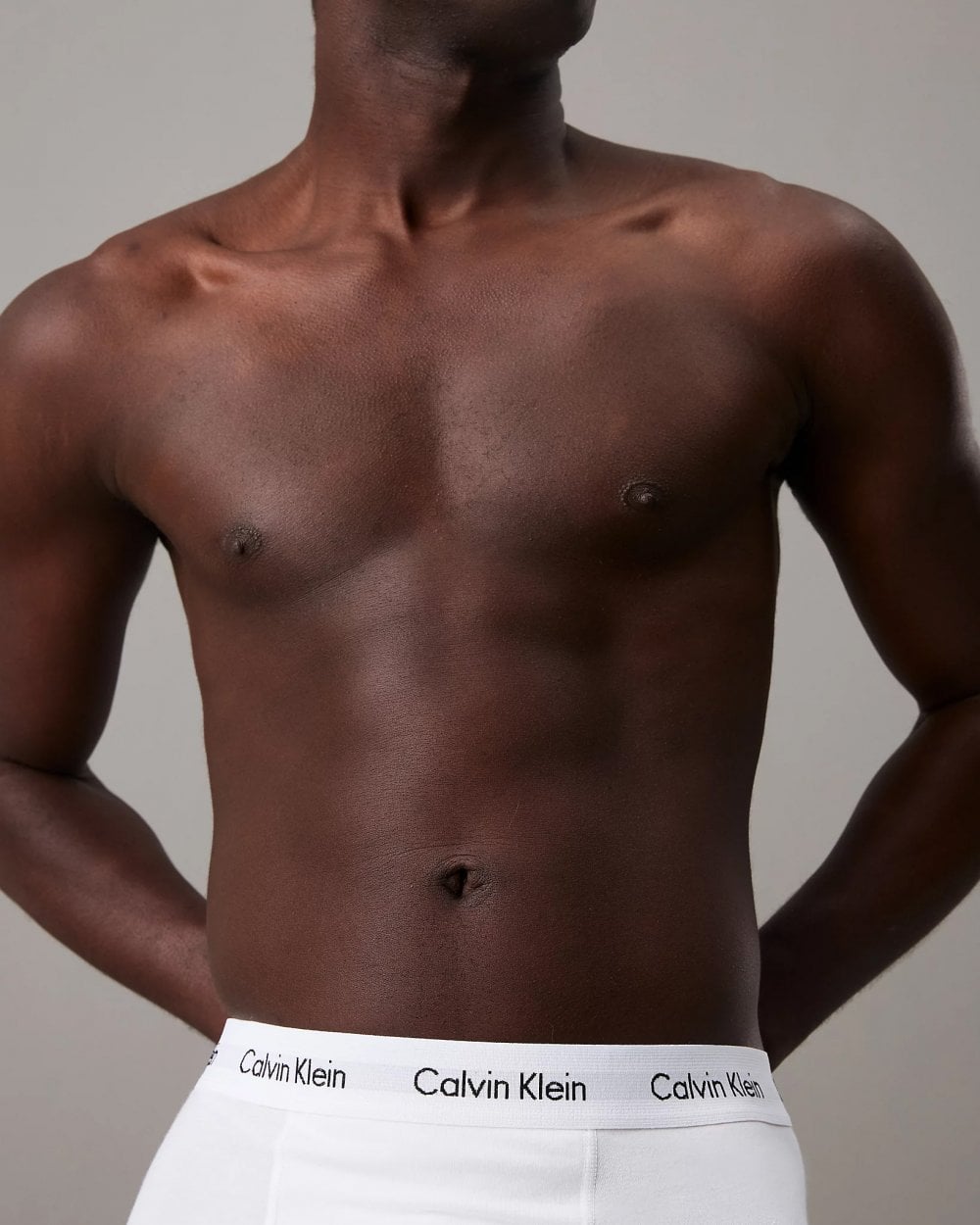 Calvin Klein Cotton Stretch Mens Trunk 3 Pack - White/Red Ginger/Pyro Blue