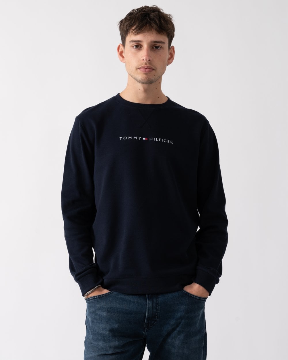 Tommy Hilfiger Cotton Mens Lounge Track Top - Desert Sky