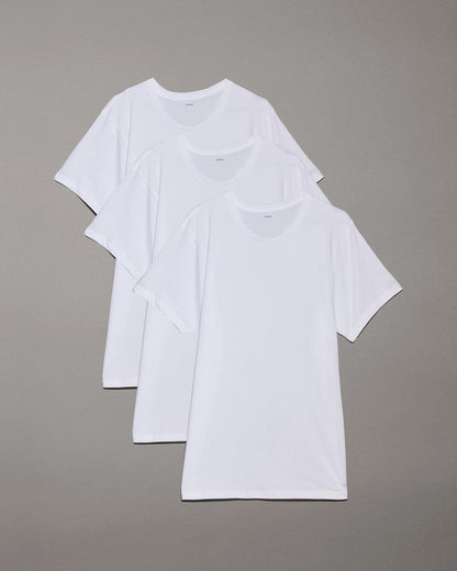 Calvin Klein 3 Pack Mens Crew Neck T-Shirts - White