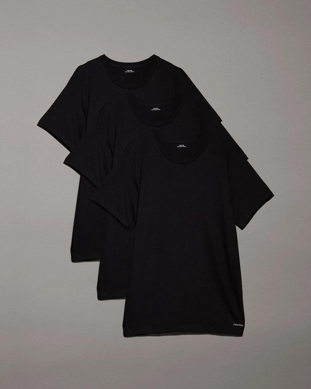Calvin Klein 3 Pack Mens Crew Neck T-Shirts - Black