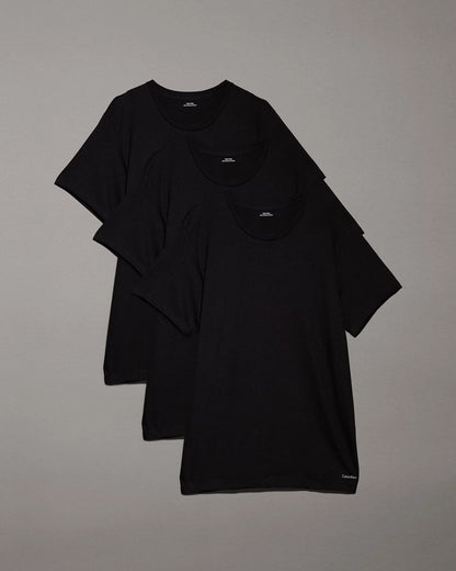 Calvin Klein 3 Pack Mens Crew Neck T-Shirts - Black