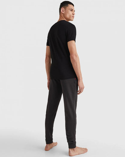 Tommy Hilfiger 3 Pack Essential Mens Stretch T-Shirts - Black/Black/Black