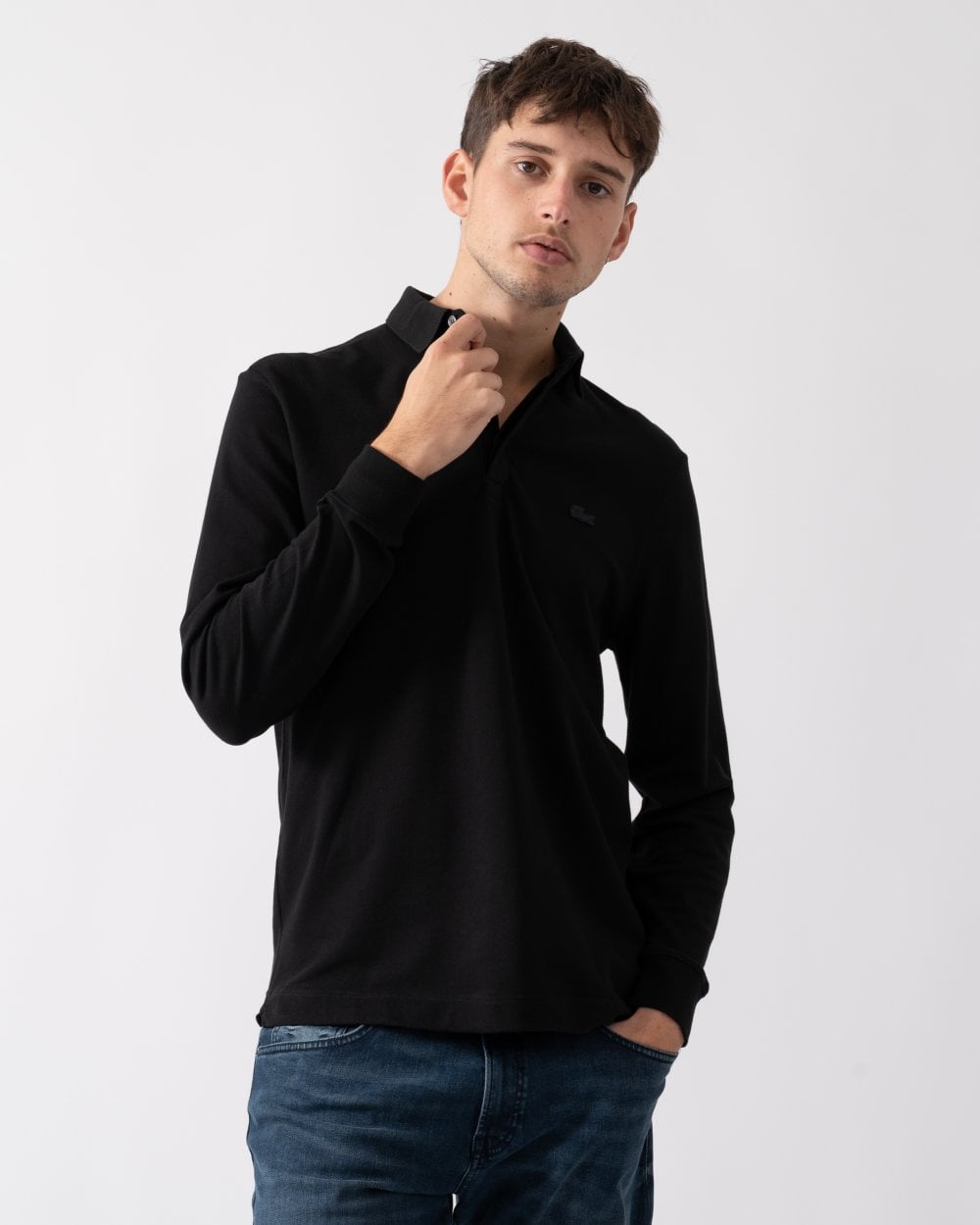 Lacoste Mens Long Sleeve Polo PH2481-00 - Black 031
