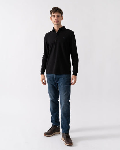 Lacoste Mens Long Sleeve Polo PH2481-00 - Black 031