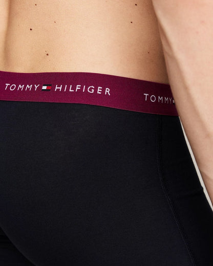 Tommy Hilfiger 3 Pack Mens Colour Waistband Trunks - Bright Blue/Grape Valley/Black