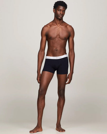 Tommy Hilfiger 3 Pack Mens Contrast Trunks - Desert Sky/Desert Sky/Desert Sky