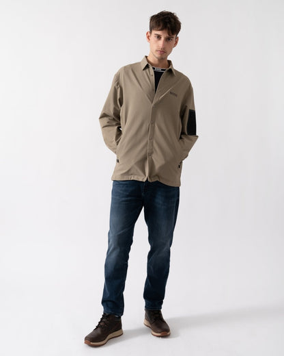BOSS Green Lite Mens Water-Repellent Overshirt with Four-Way Stretch - Light/Pastel Green 334