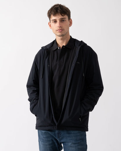 BOSS Green Benat Mens Hooded Overshirt - Black 001