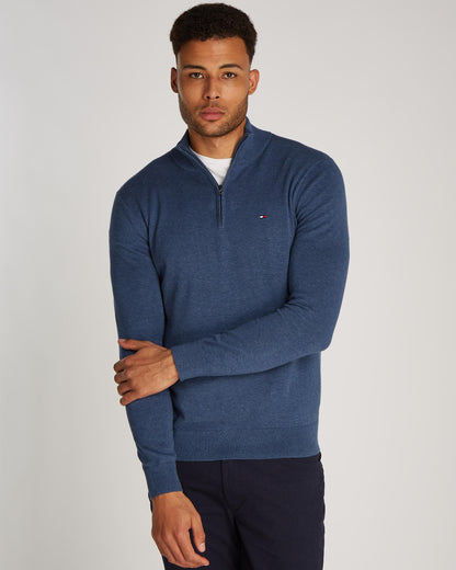 Tommy Hilfiger Essential Cotton 1/4 Zip Mock Mens Sweatshirt