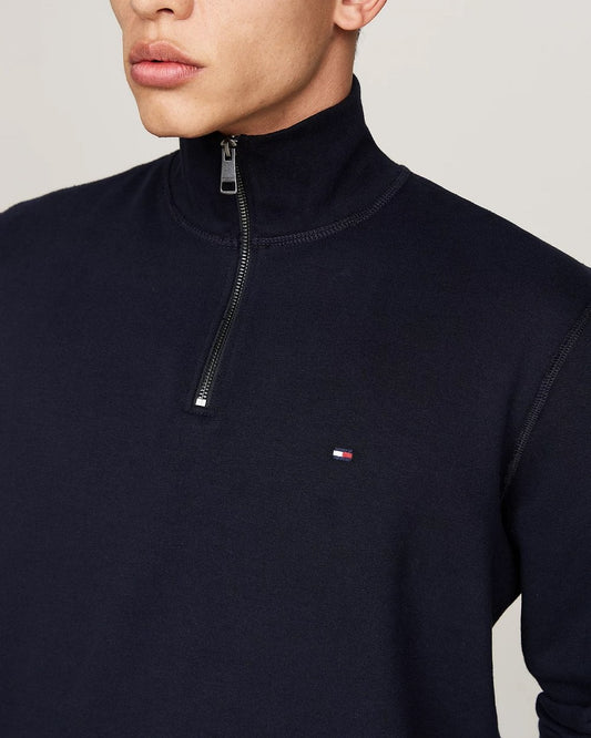Tommy Hilfiger Essential Fleece Mens Half Zip Sweatshirt - Desert Sky