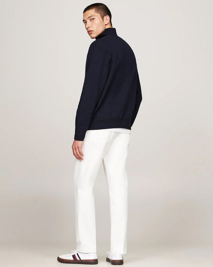 Tommy Hilfiger Essential Fleece Mens Half Zip Sweatshirt - Desert Sky
