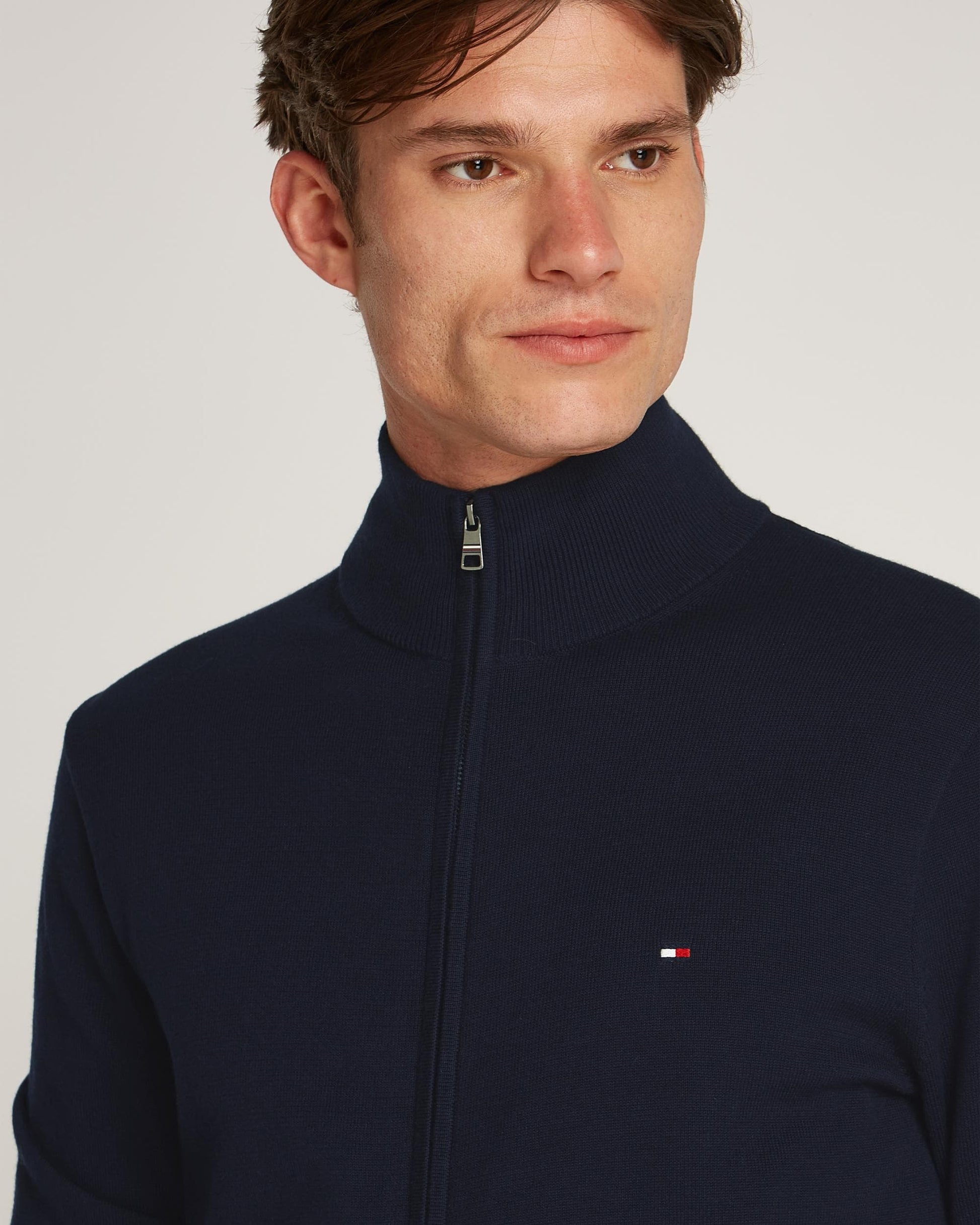 Tommy Hilfiger Tommy Hilfiger Essential Mock Turtleneck Mens Full Zip Sweatshirt