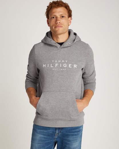 Tommy Hilfiger TH Mens Hoodie - Medium Grey Heather
