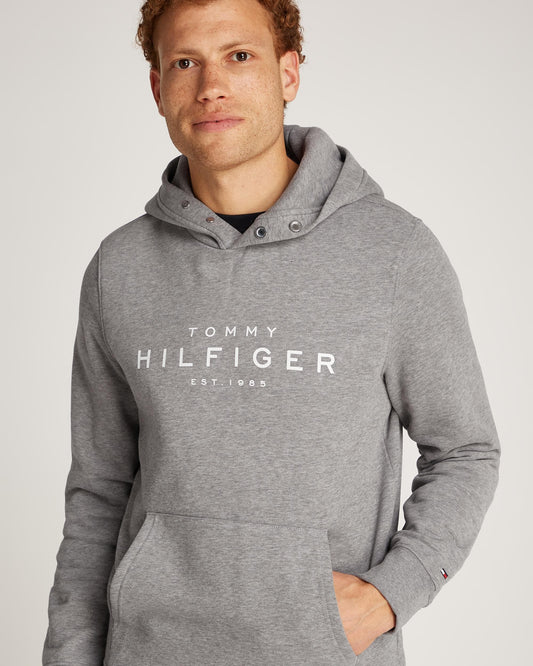Tommy Hilfiger TH Mens Hoodie - Medium Grey Heather