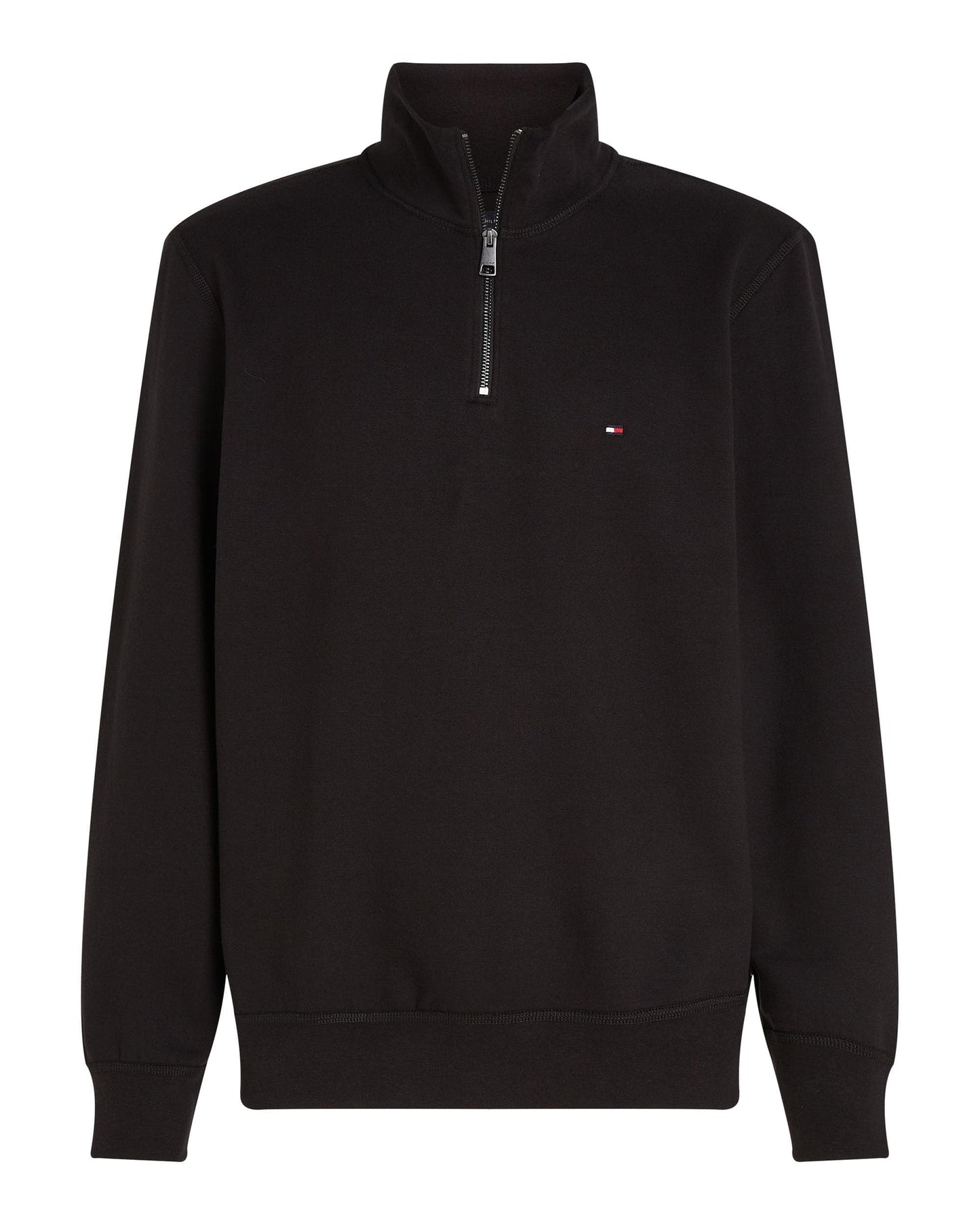 Tommy Hilfiger Essential Fleece Mens Half Zip Sweatshirt - Black