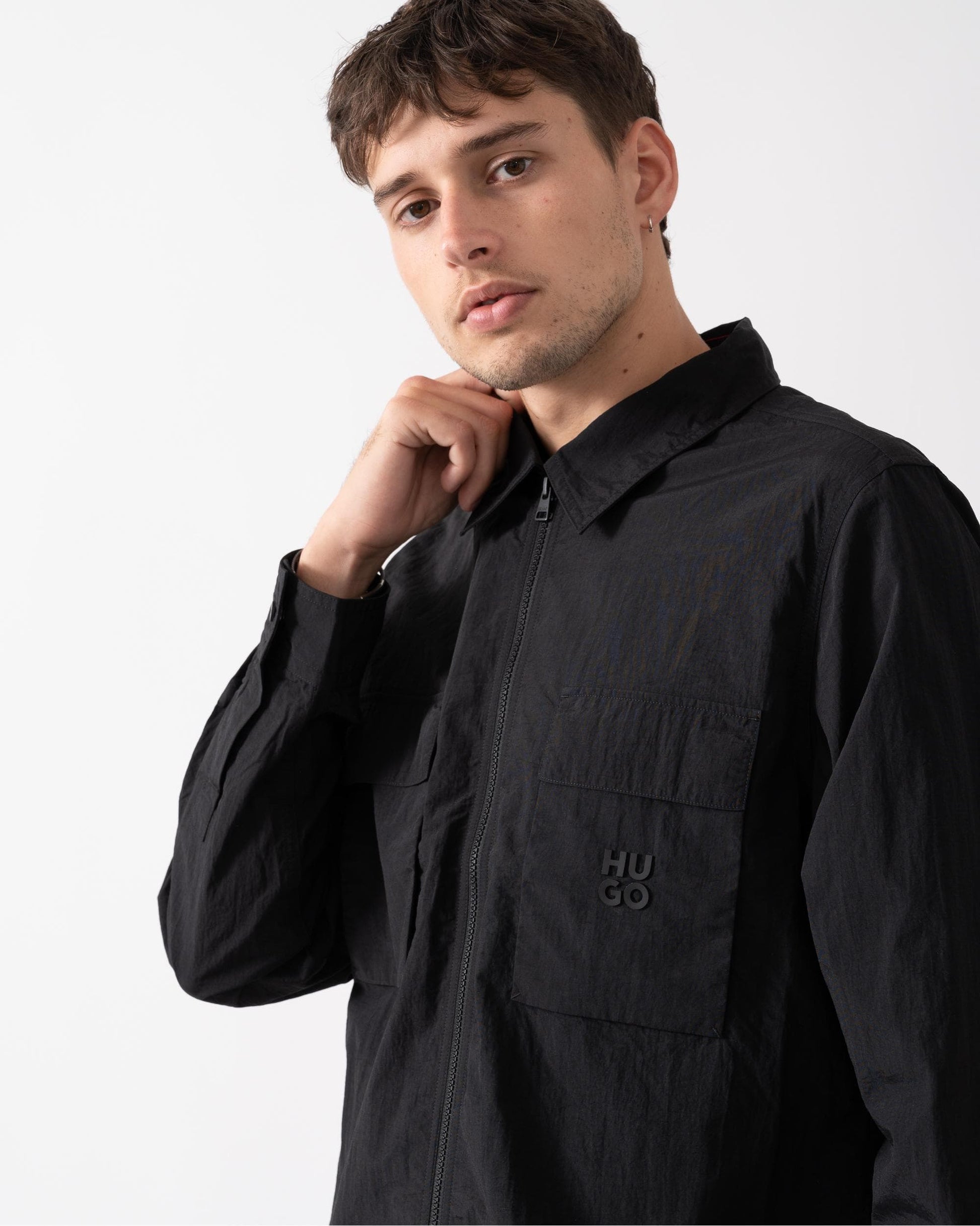 HUGO HUGO Eselio Mens Zip Up Overshirt