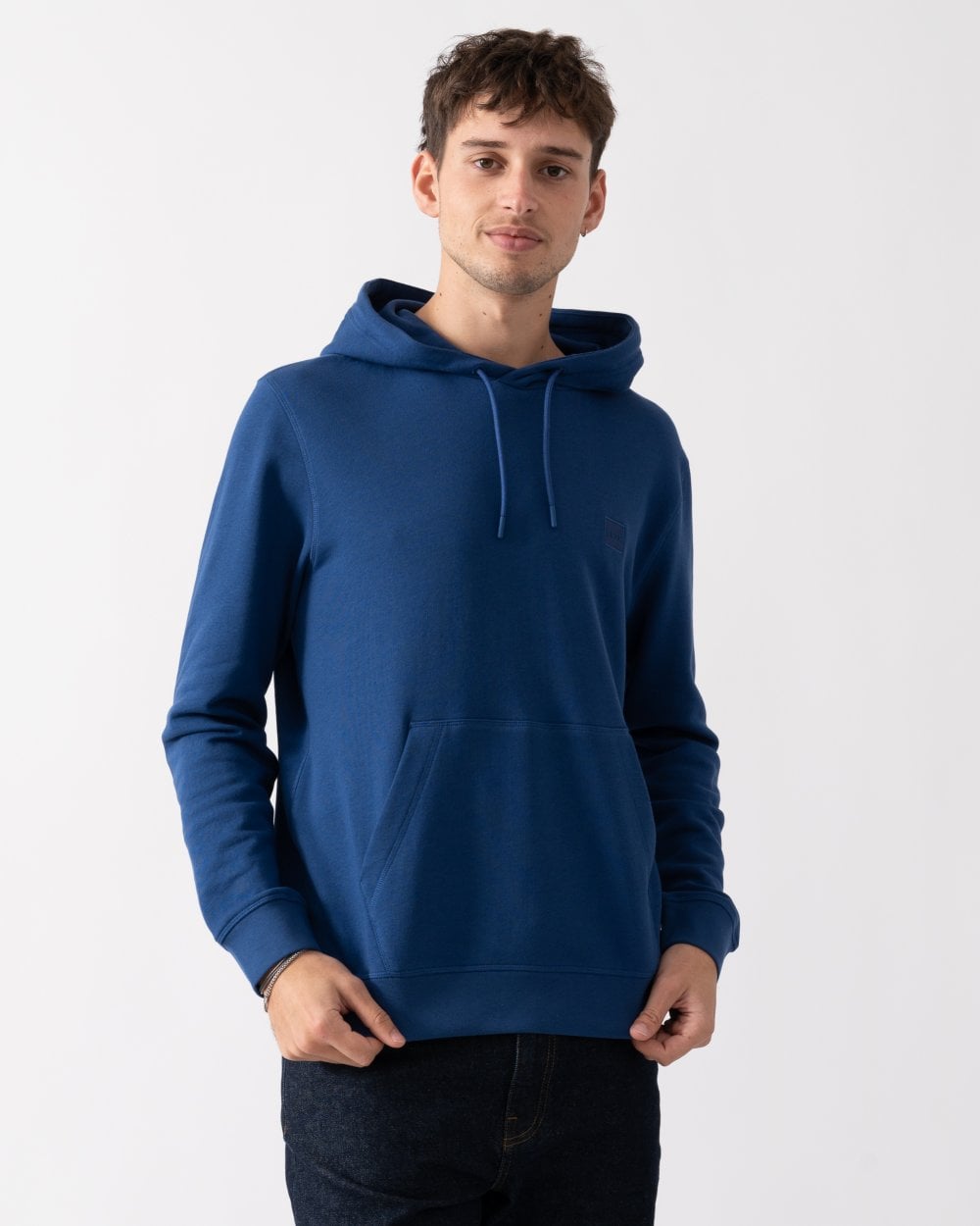 BOSS Orange Wetalk Mens Pullover Hoodie With Logo Patch