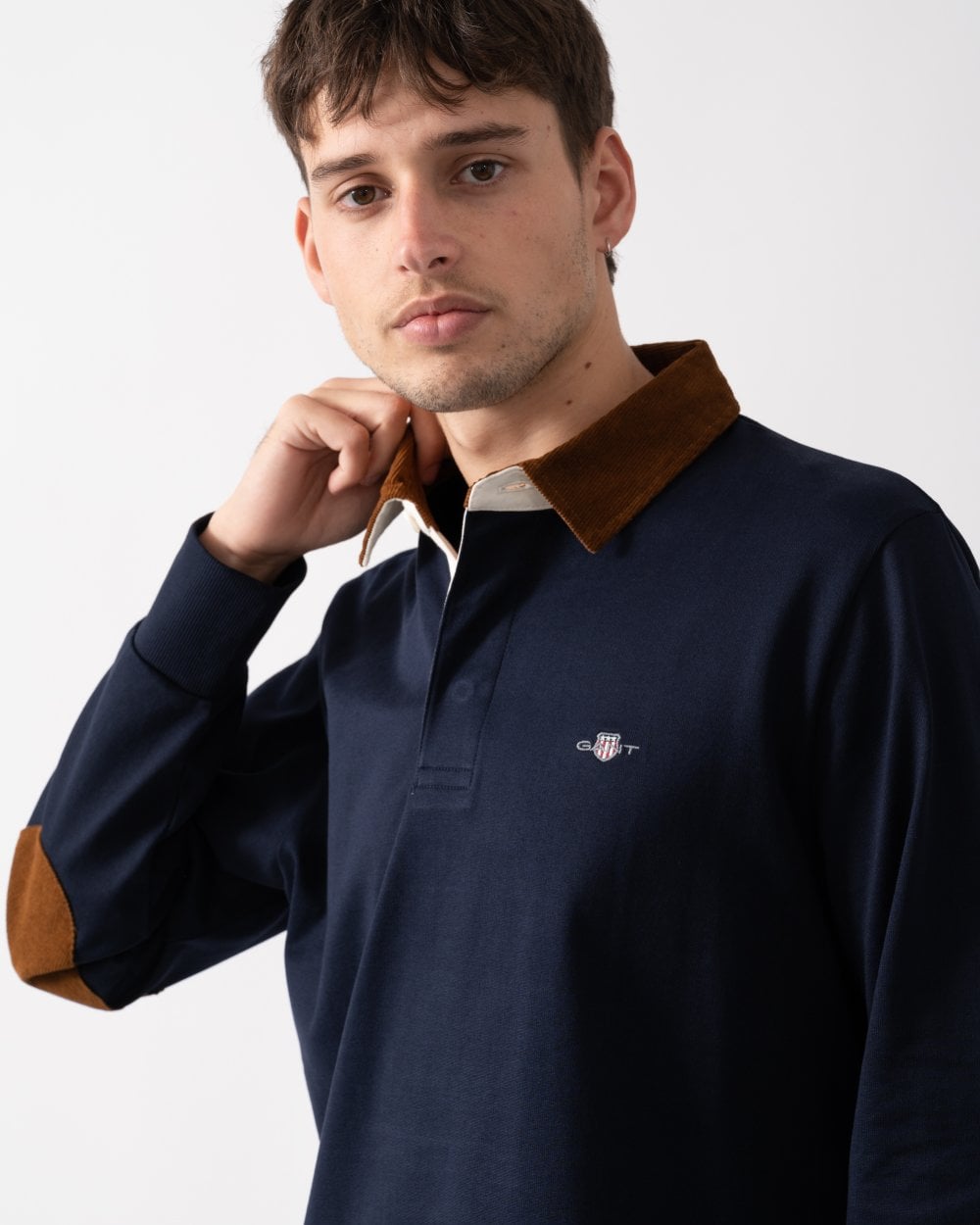 GANT Mens Cord Collar Heavy Rugger - Navy