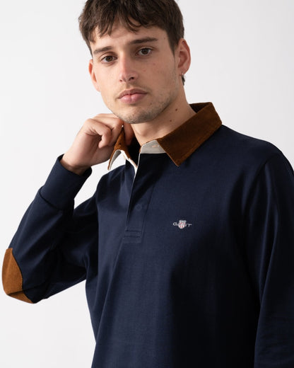 GANT Mens Cord Collar Heavy Rugger - Navy
