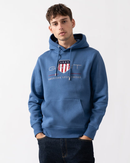 GANT Mens Regular FIt Archive Shield Pullover Hoodie