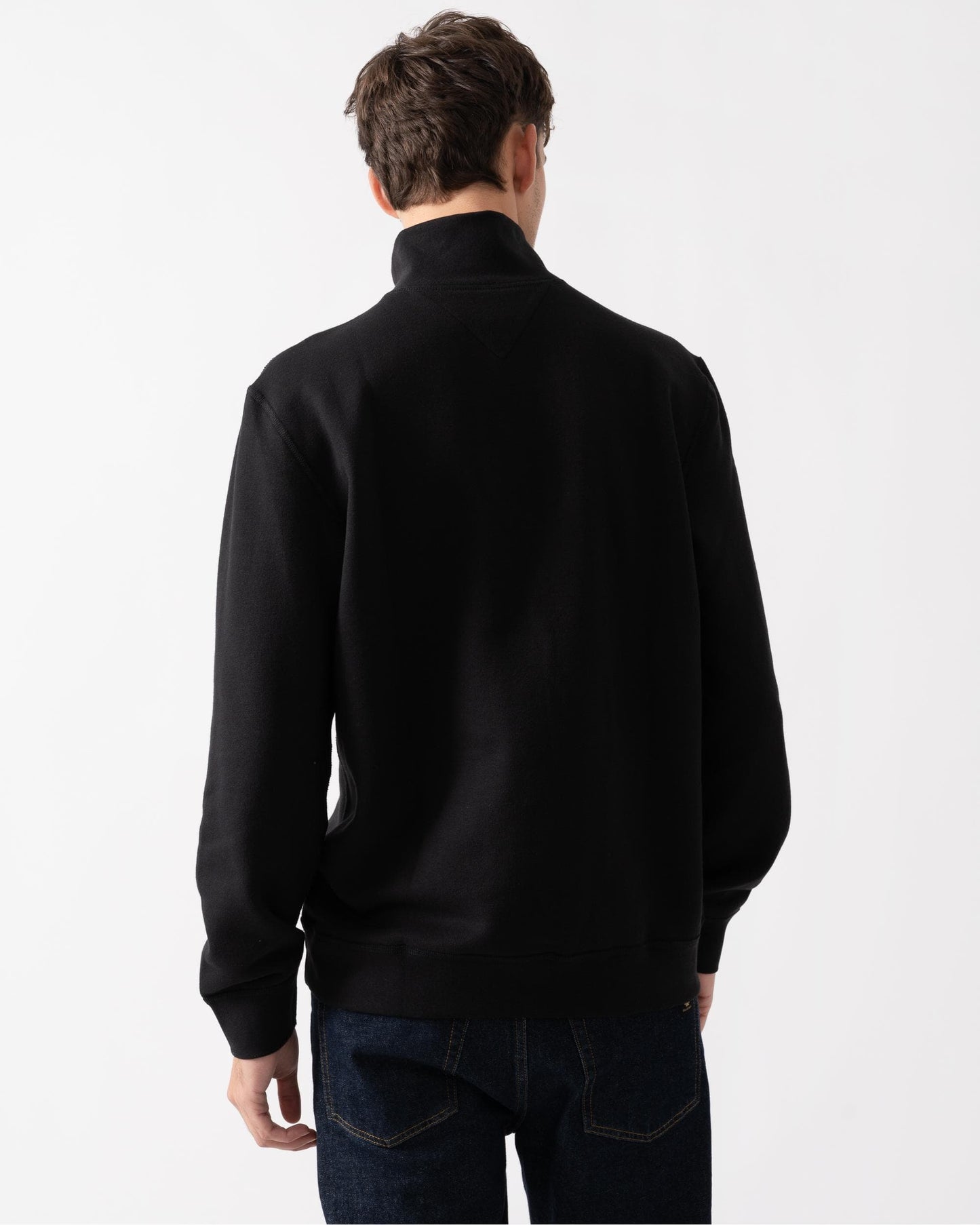 Tommy Hilfiger Essential Fleece Mens Half Zip Sweatshirt - Black