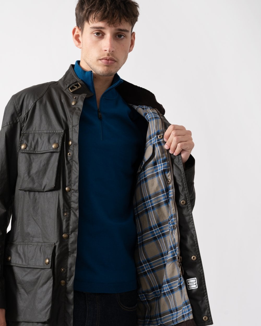 Belstaff Mens Trialmaster Jacket - Faded Olive