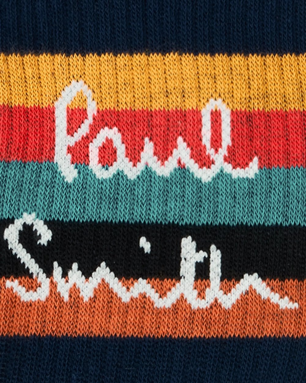 Paul Smith Mens Artist Stripe Logo Socks - 47 Navy