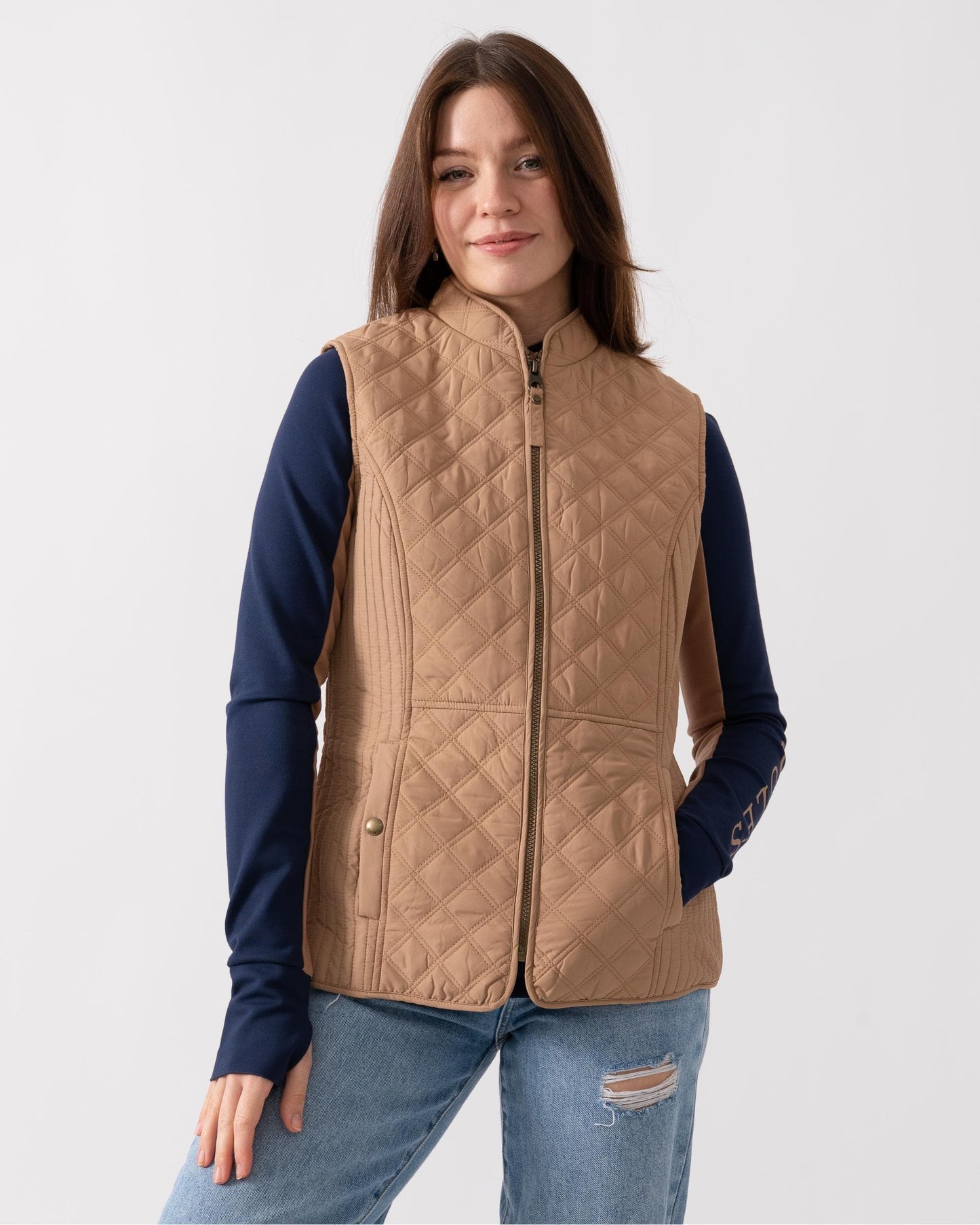 Joules Minx Womens Diamond Quilt Gilet 223560