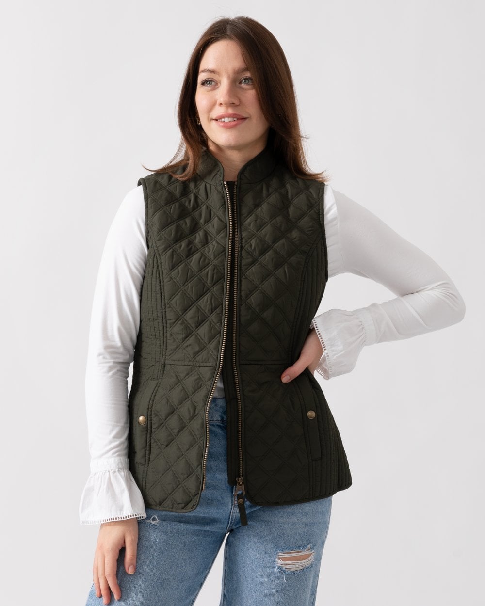 Joules Minx Womens Diamond Quilt Gilet 223560