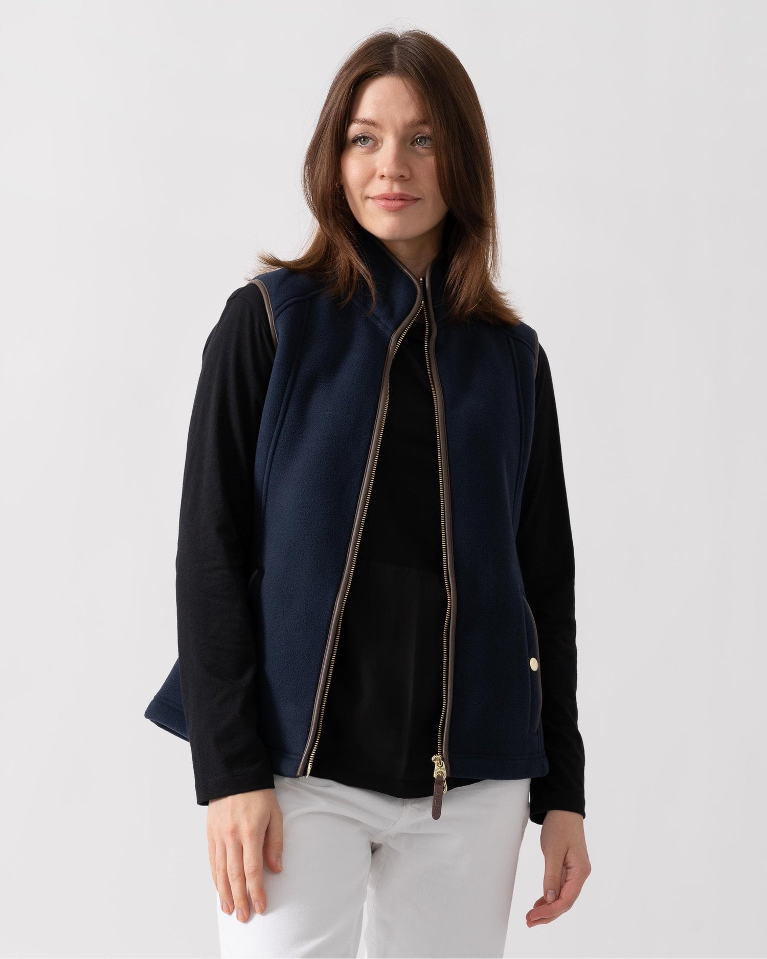 Joules Womens Heritage Gilet - Dark Navy - CHO - Designer Womens Fleece Gilets
