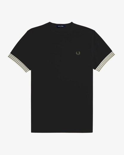 Fred Perry Mens Striped Cuff T-Shirt