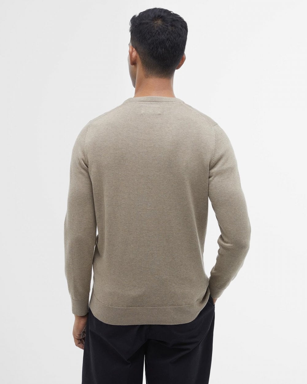 Barbour Pima Cotton Mens Crew Sweatshirt - Vintage Khaki
