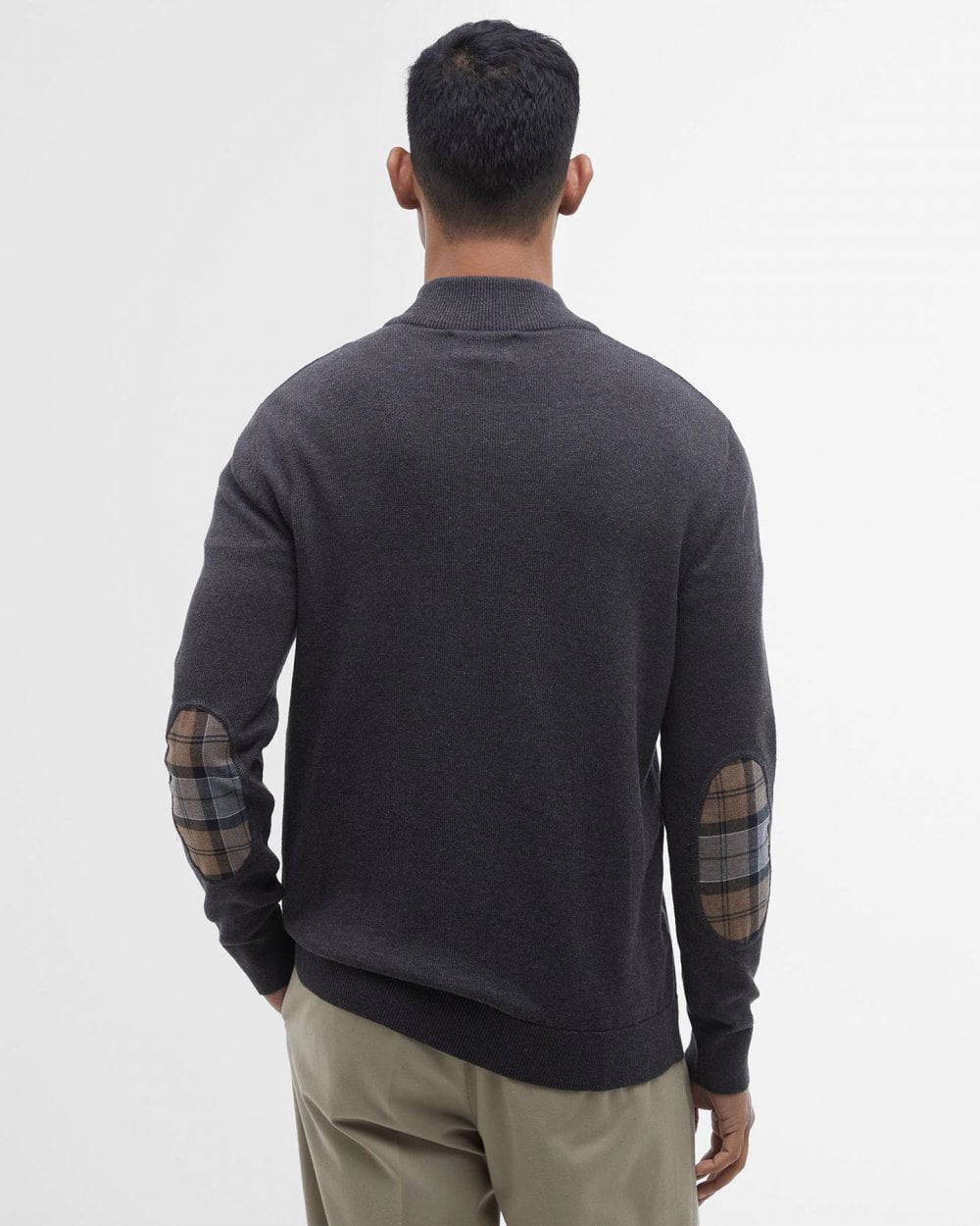 Barbour Avoch Mens Half Zip Jumper - Charcoal Marl