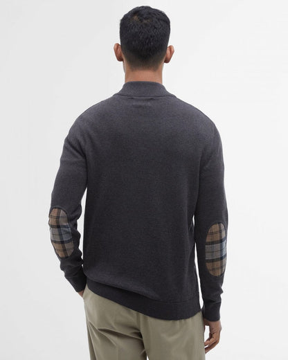 Barbour Avoch Mens Half Zip Jumper - Charcoal Marl
